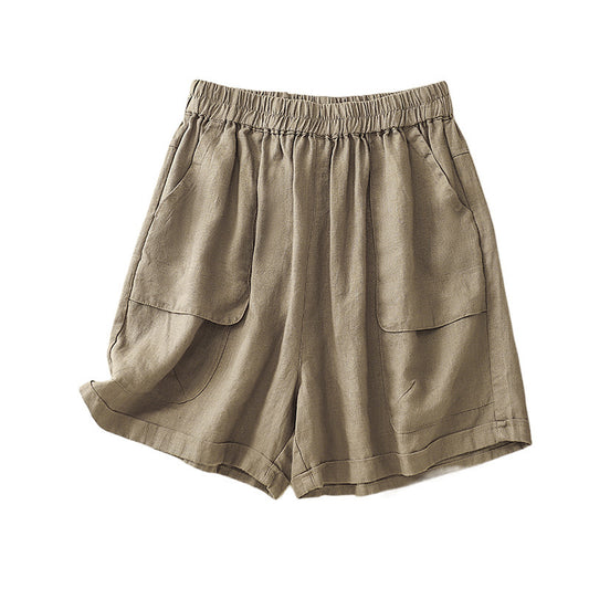 Womens Straight-leg Shorts Loose And Casual With A Wide Leg