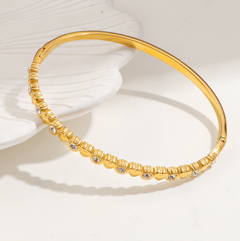 Buckle Glossy Titanium Steel No Fading Bracelet