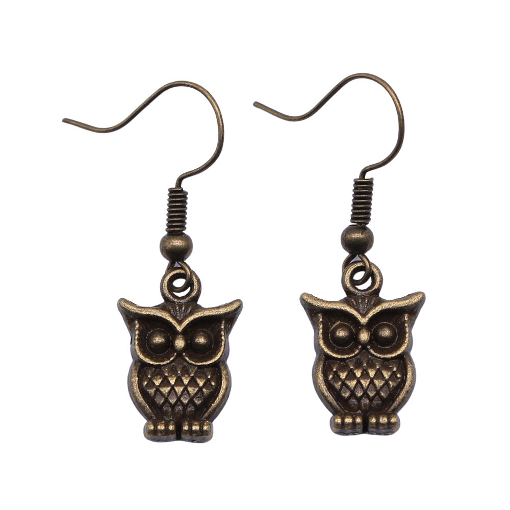 Women's Retro Minimalist Owl Earrings
