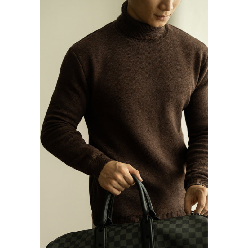 Men's Long-sleeved Sweater For Warmth Bottoming Shirt
