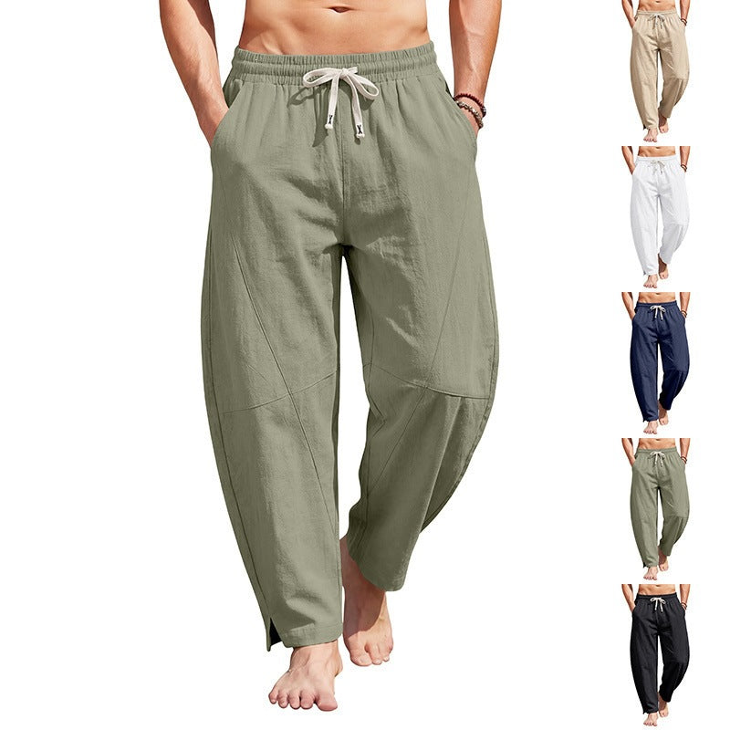 Summer Linen-cotton Harem Pants Loose-fitting