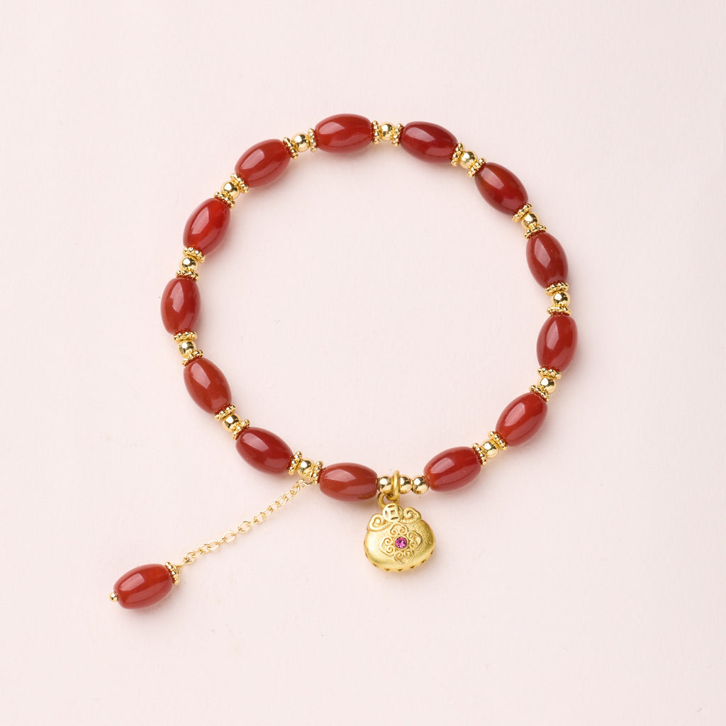 Natural Red Agate Bracelet For Women
