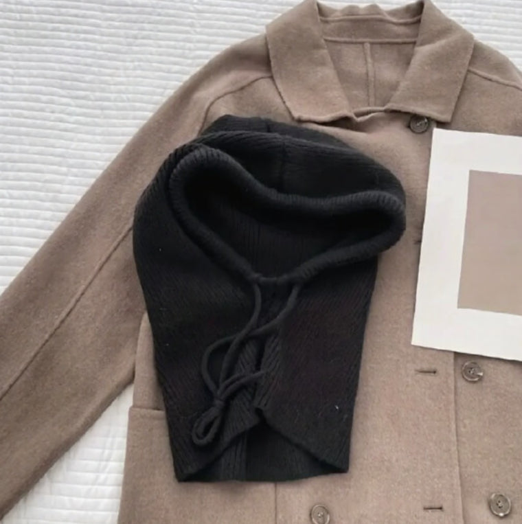 Woolen Warm Scarf Integrated Couple Ear Protection Knitted Hat