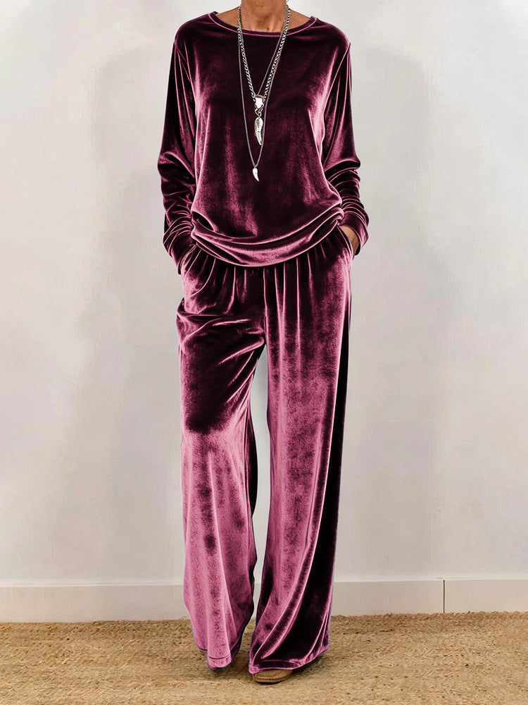 Stylish Minimalist And Relaxed Fit Womens Long Sleeve Set