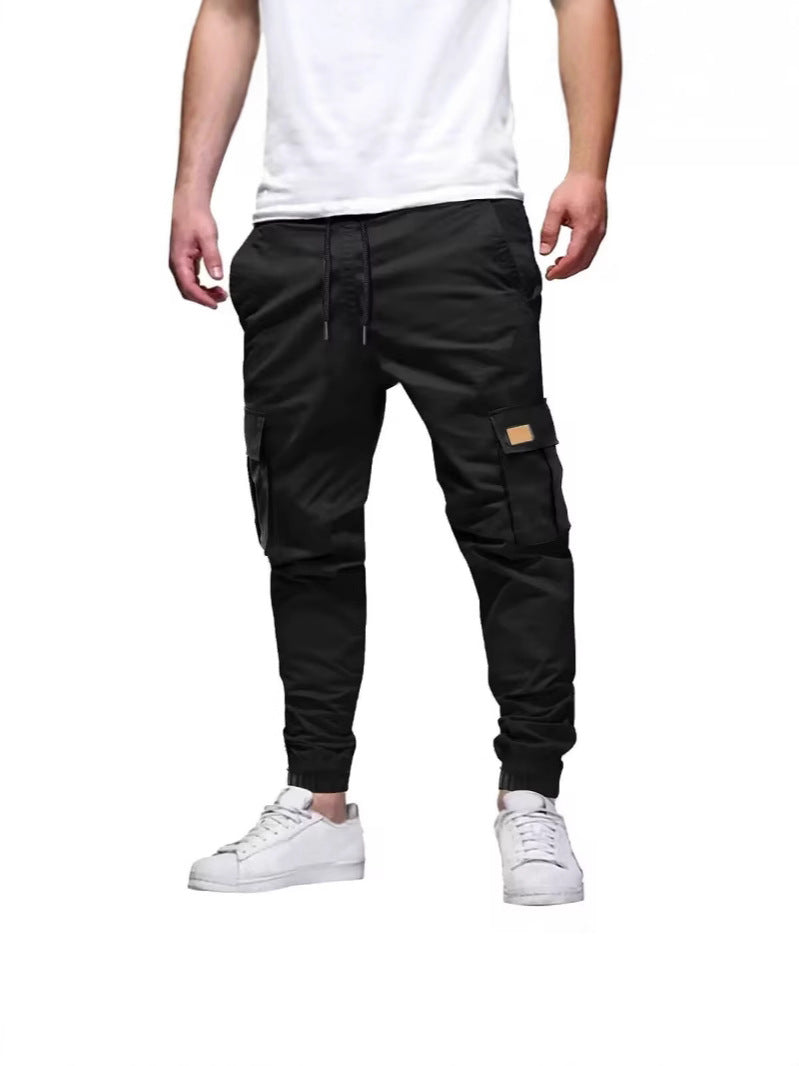 Mens Casual Sports Sweatpants With Drawstring Elastic Waist