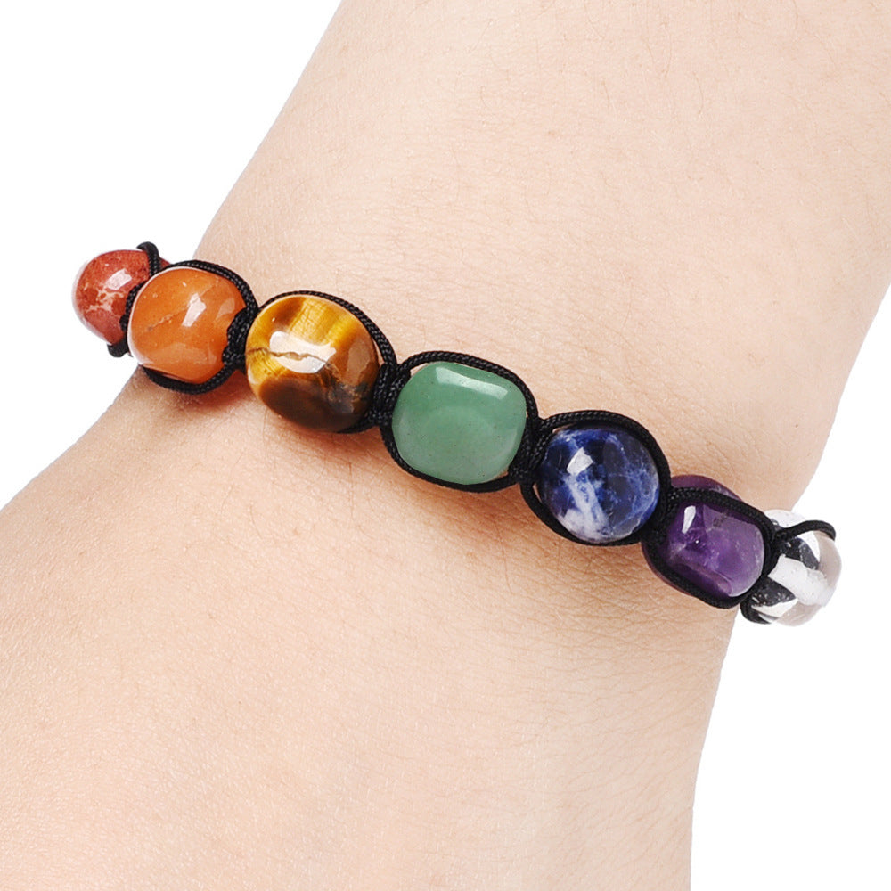 Colorful Agate Natural Stone Braided Bracelet