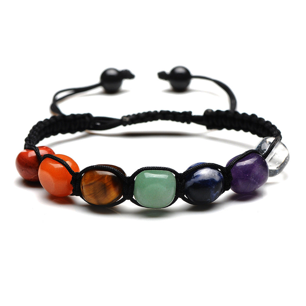 Colorful Agate Natural Stone Braided Bracelet
