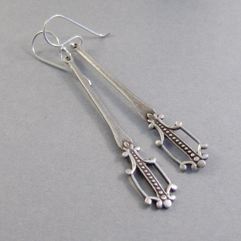 Retro Earring Pendant For Ladies Sweet Silver Earrings
