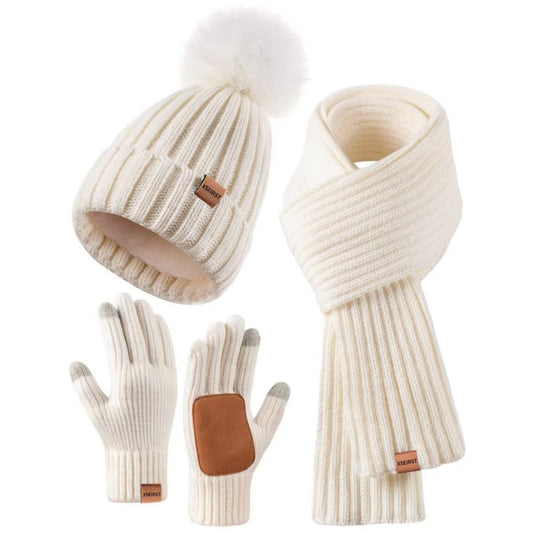 9-color Men's And Women's Knitted Hat Scarf Gloves
