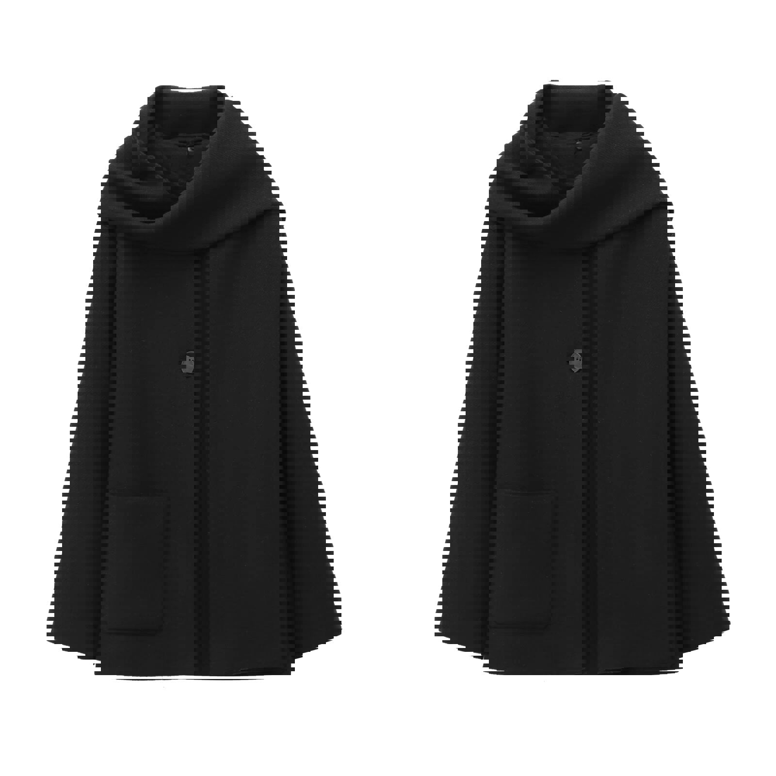 Women's French Style Design Blended Scarf Coat Coat