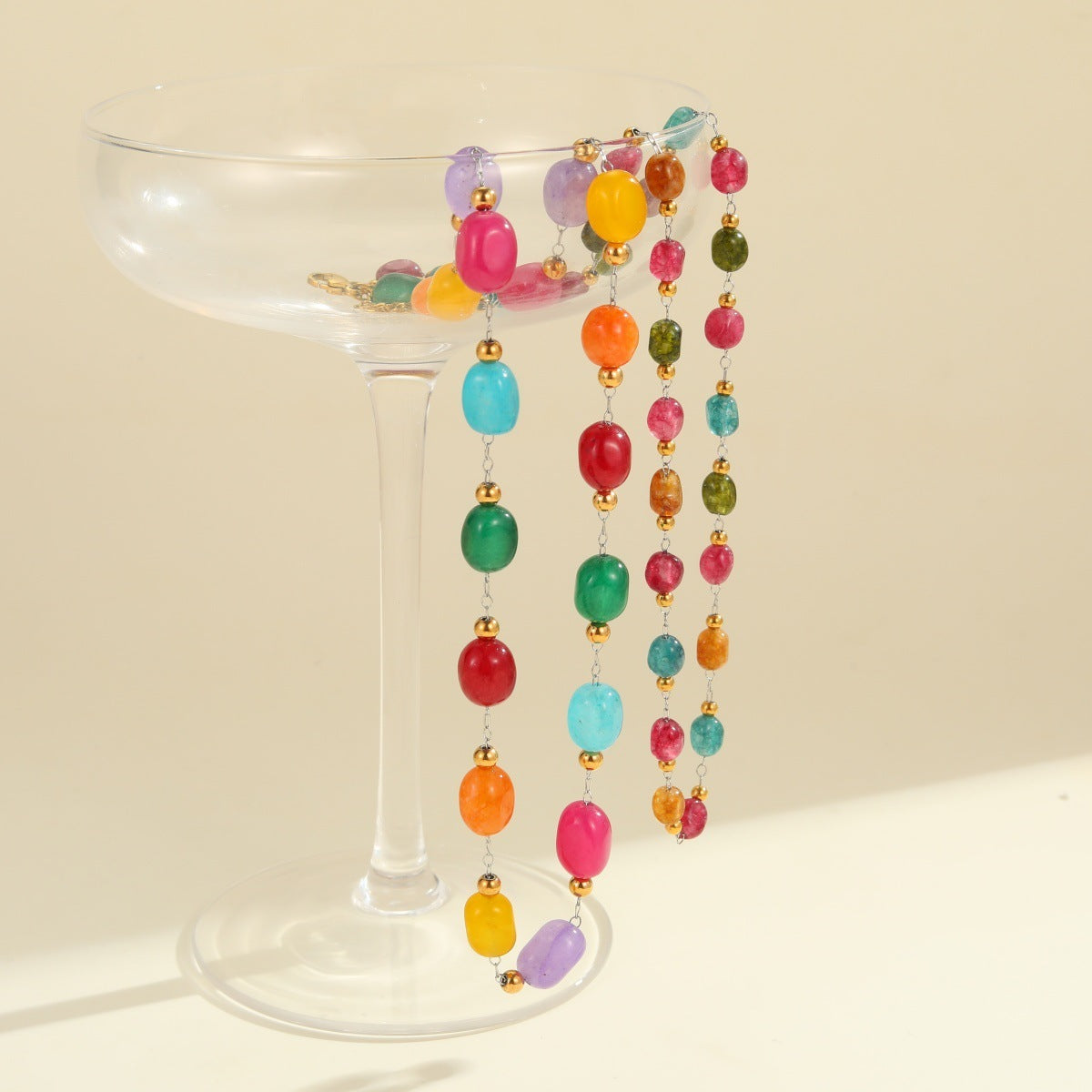 Personality Dopamine Natural Stone Necklace Female