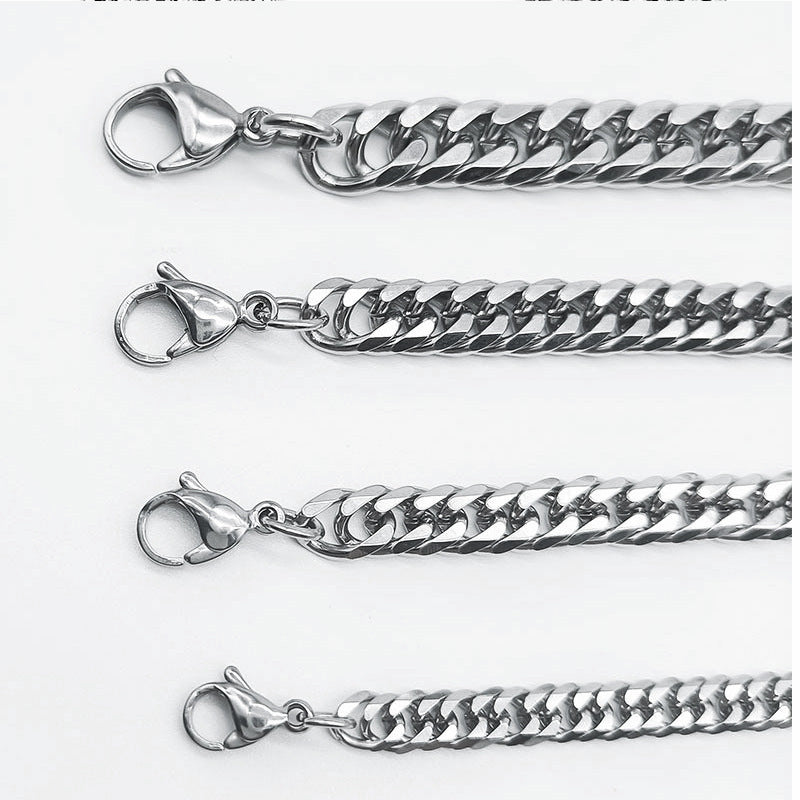 Titanium Steel Men's Cuban Link Chain Stainless Steel