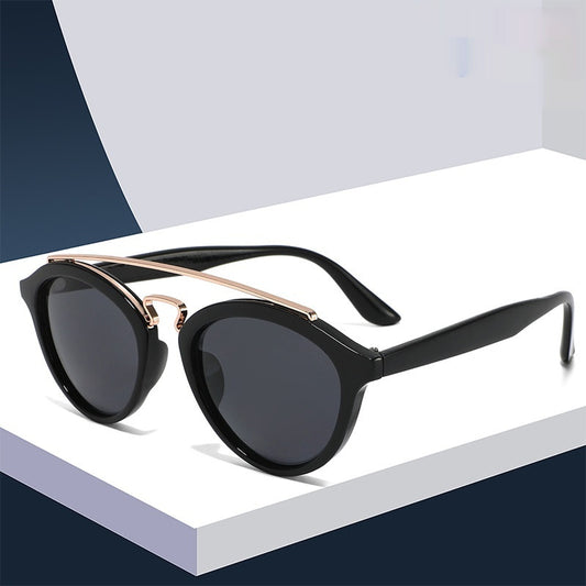Womens Classic Narrow-Frame Dual-Beam Sunglasses
