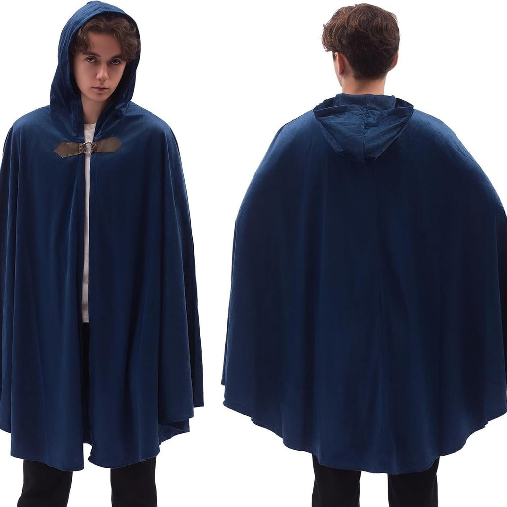 Men's Velvet Cloak With Hood