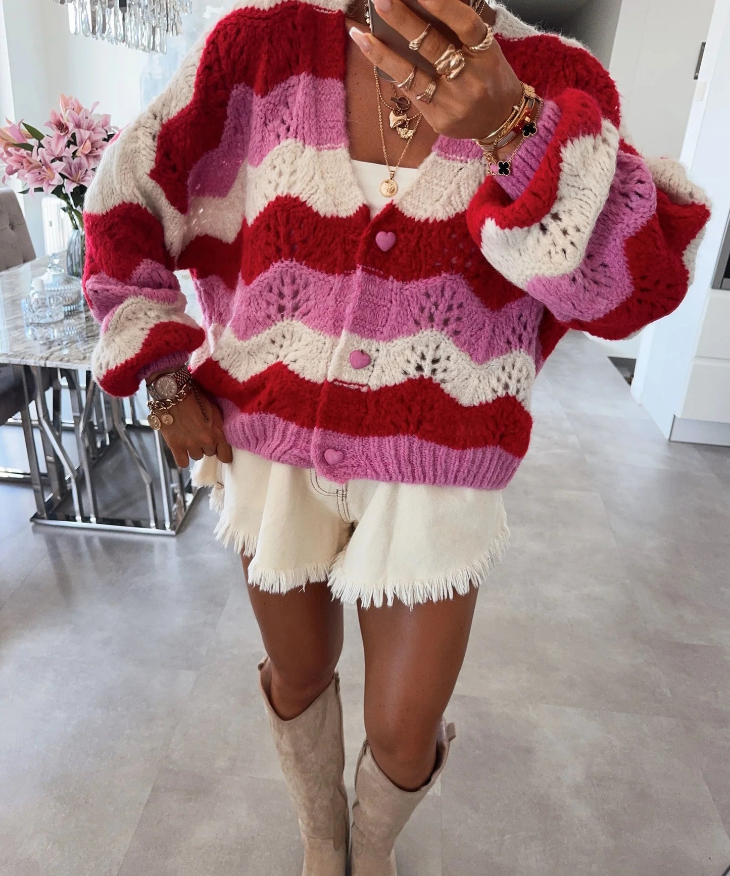 Women's Single-breasted Knitted Cardigan Sweater
