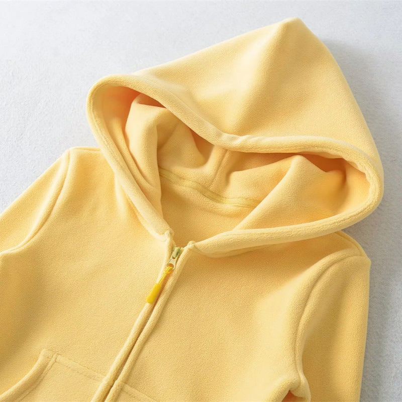American-style Cropped Fleece Hoodie For Petite Women