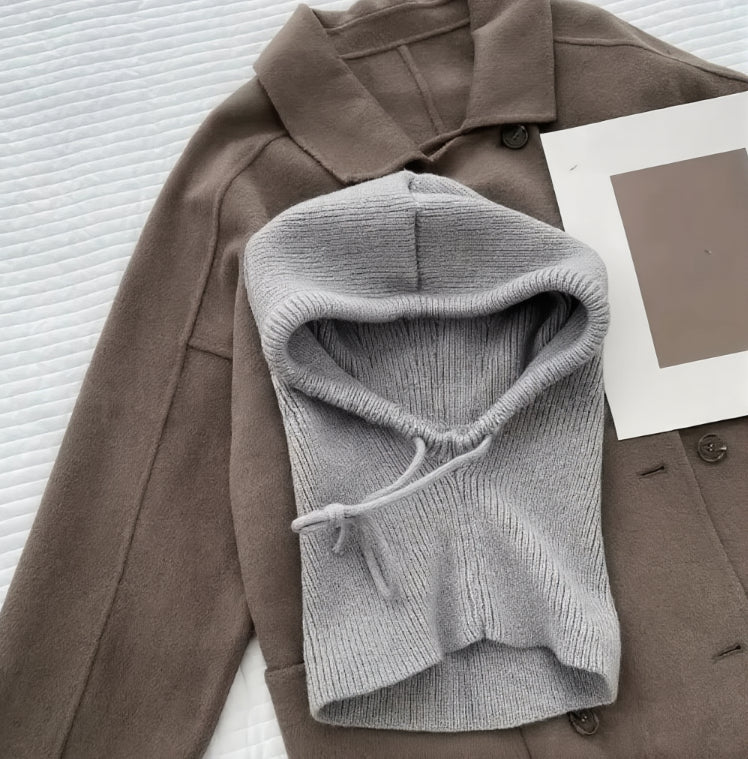 Woolen Warm Scarf Integrated Couple Ear Protection Knitted Hat