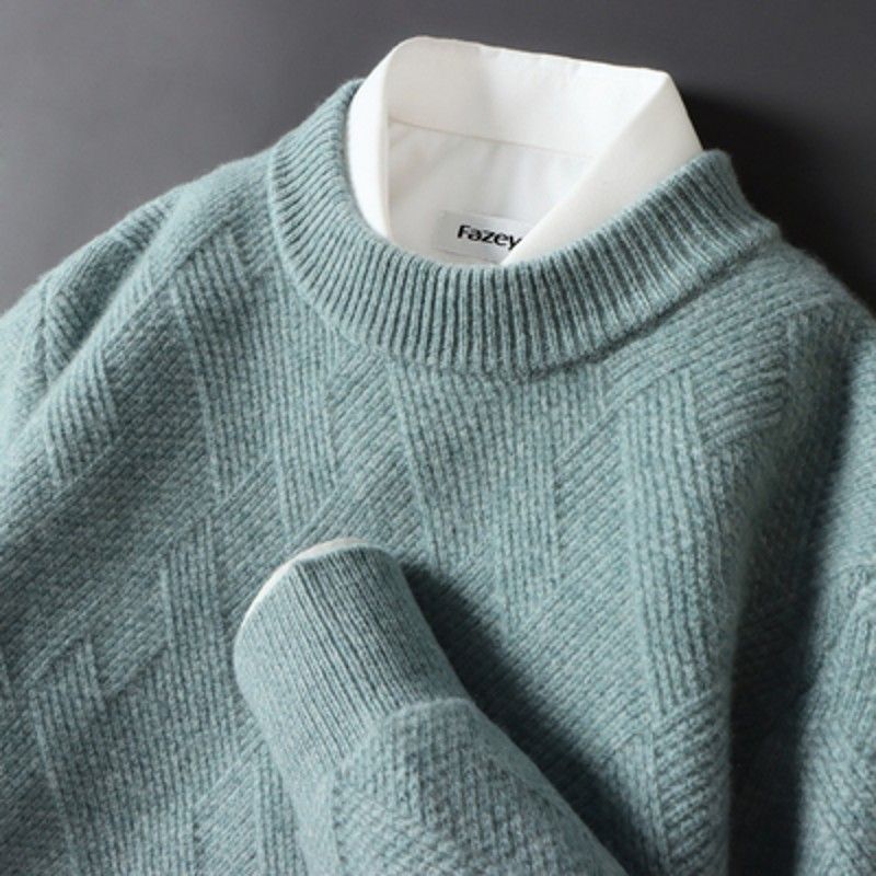 Autumn And Winter New Pure Color Men's Knitted Base Cardigan