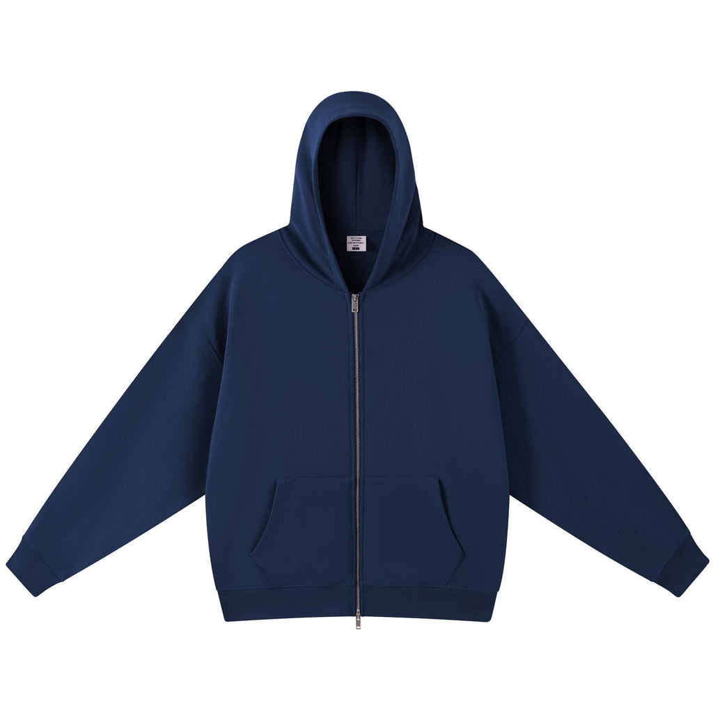 Men's Hooded Double-pull Zipper Sweater