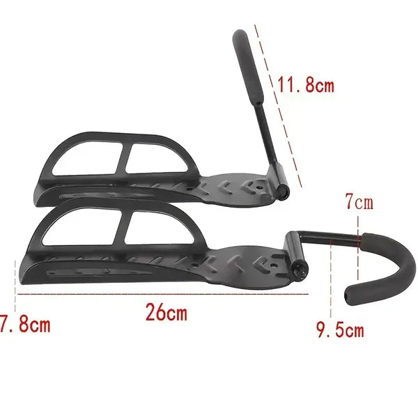 Wall-Mounted Storage Hook For Bikes And Scooters, Movable Garage Rack With 50 Lbs Capacity, Suitable For Mi Electric Scooter M365/PRO And Balance Scooter Nine ES1 ES2 - Black Metal