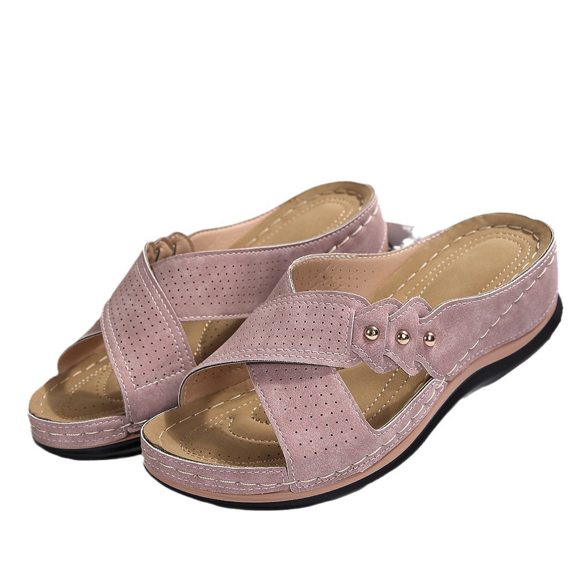 All-matching Large Size Flat Bottom Non-slip Light Slippers