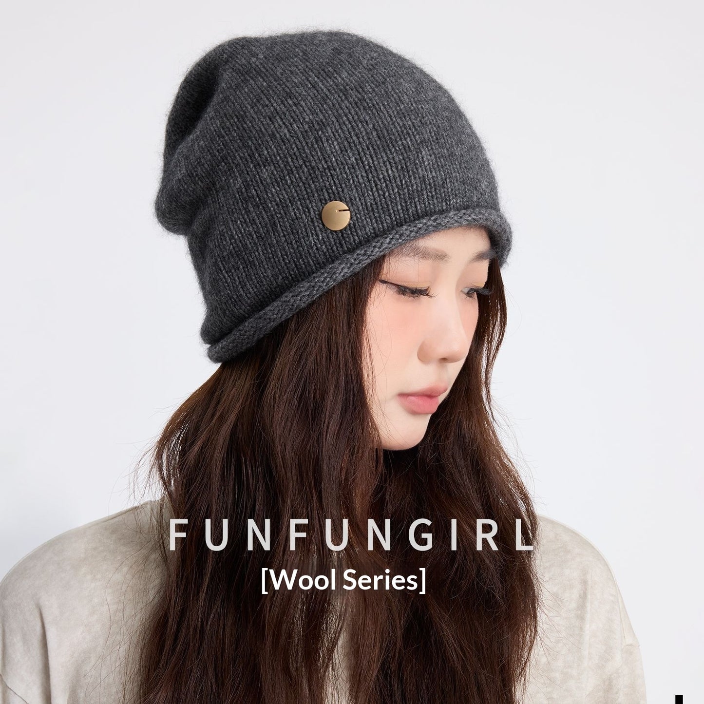 Women's Fashion Wool Knitted Warm Ear Protection Yarn Hat