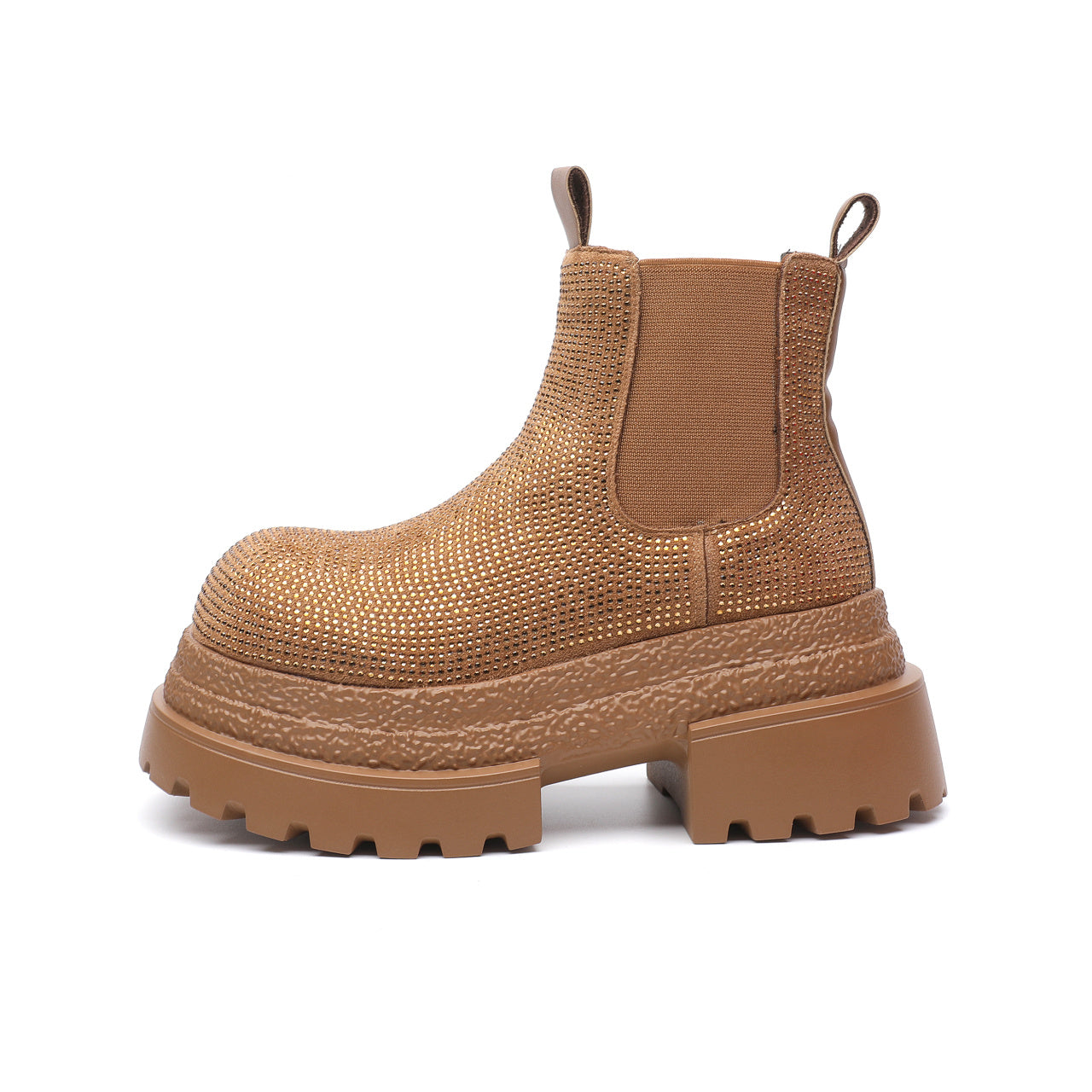 Vintage Style Chunky Heel Leather Boots For Women, Fashion Mid-Calf Boots With Buckle Accents For Comfort And Style