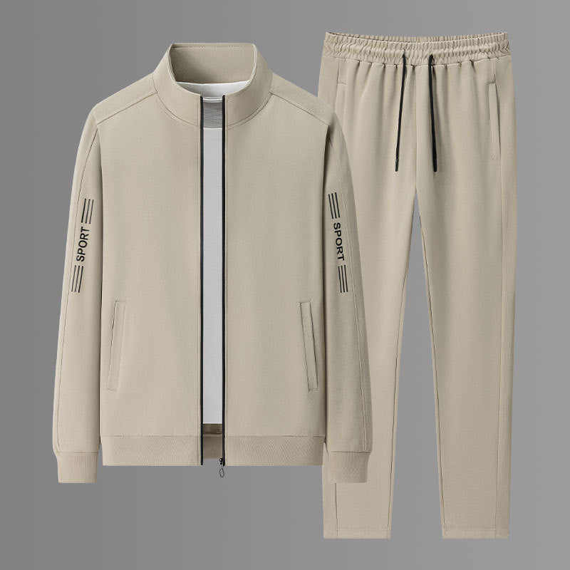 Men's Thick Track Pants Long-sleeved Casual Suit Business Youth Autumn And Winter