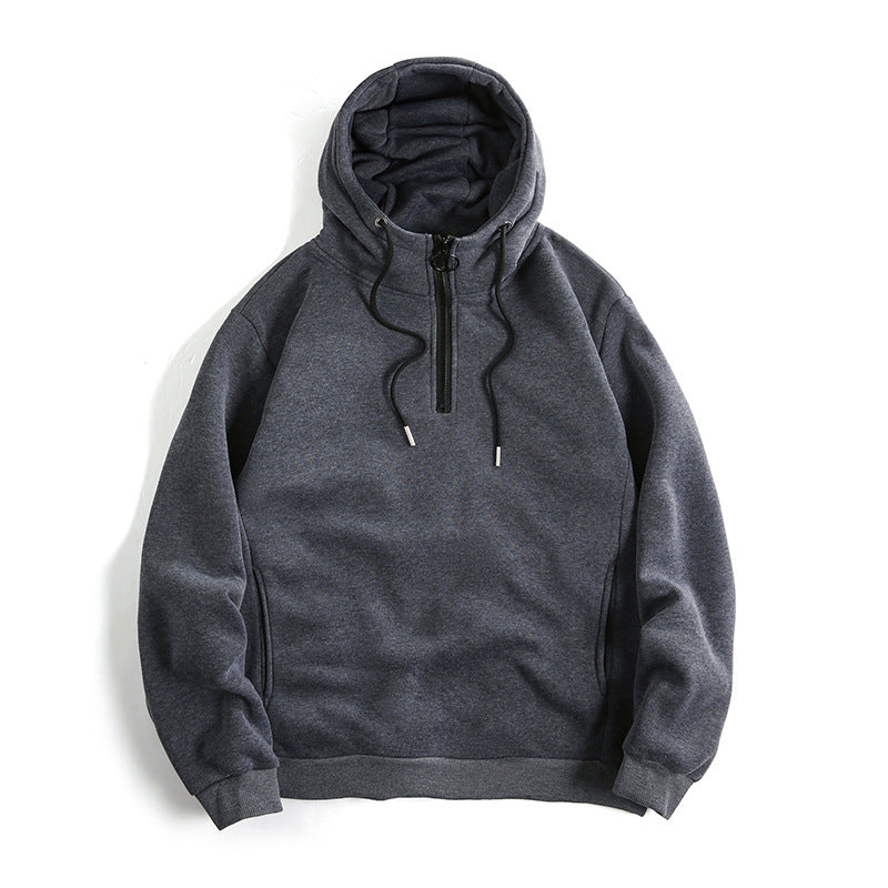 Men's Loose Casual Solid Color Hoodie