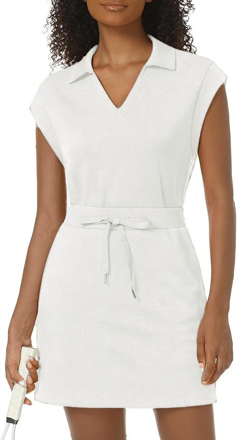 Casual Covered-Sleeve Lapel Shirt And Summer Sports Skirt Set