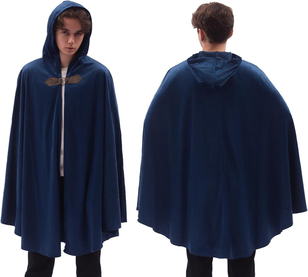 Men's Velvet Cloak With Hood