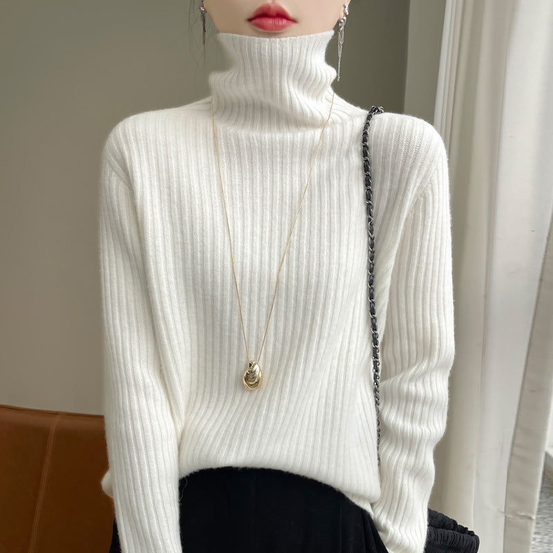 Pure Wool Womens Turtleneck Sweater