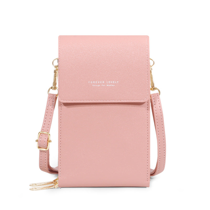 Women's Fashionable Crossbody PU Leather Touch Screen Mobile Wallet