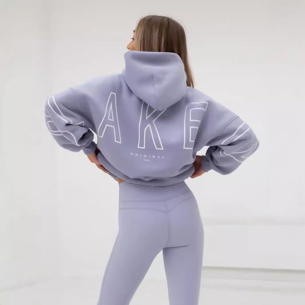 Thickened All-matching Long Sleeve Loose Hooded Hip-hop Pullover