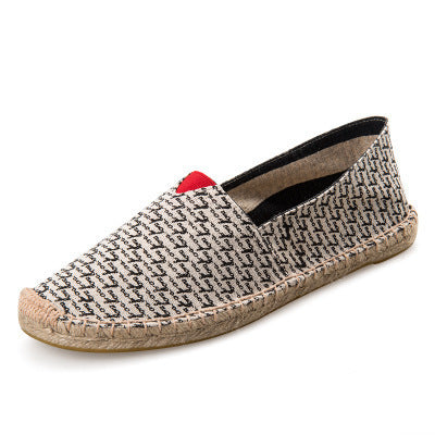 Summer Slip-on Fisherman Shoes Lazy Canvas Hemp Men