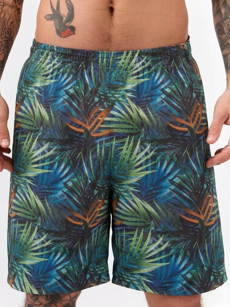 Men's Printed Loose-Fitting Beach Shorts