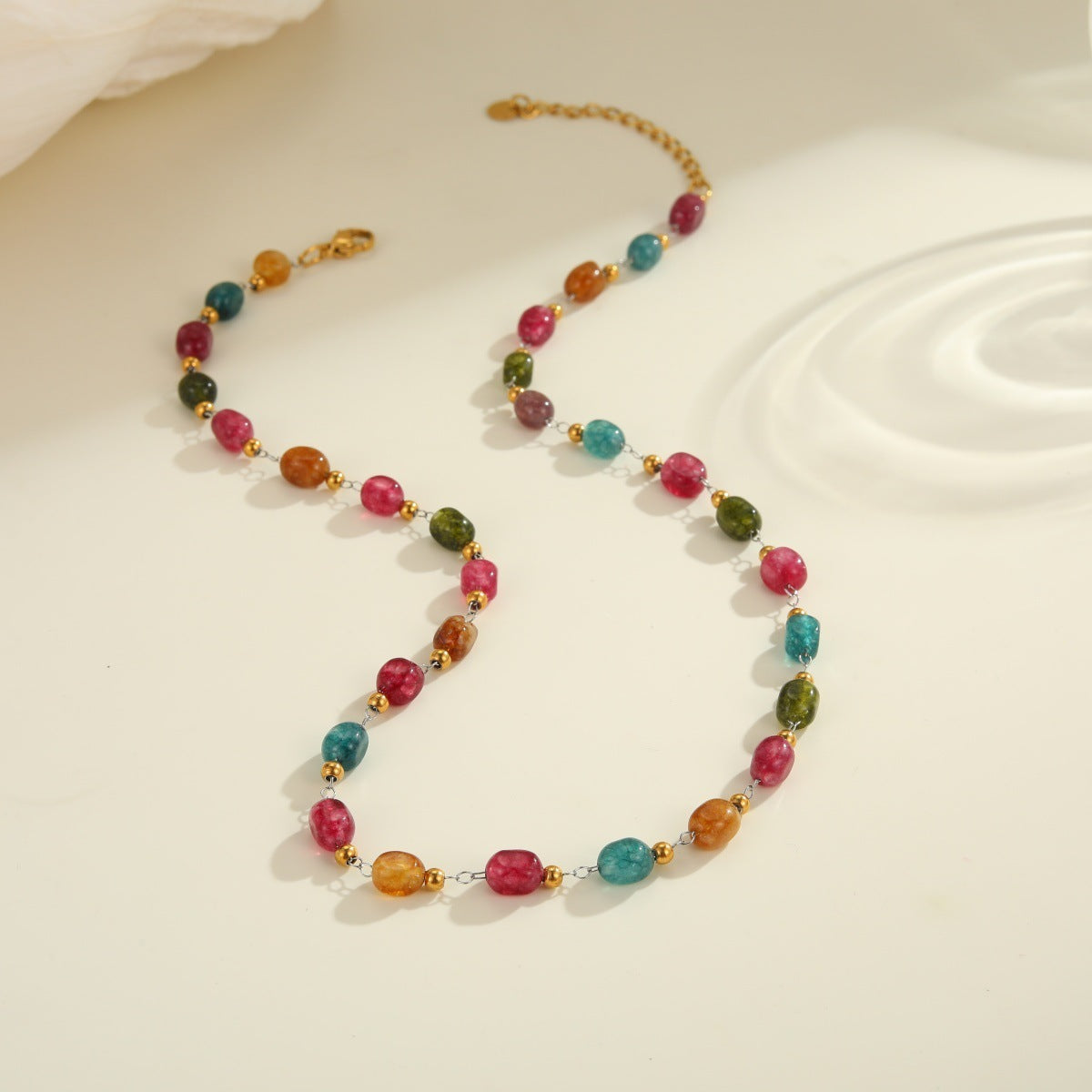 Personality Dopamine Natural Stone Necklace Female