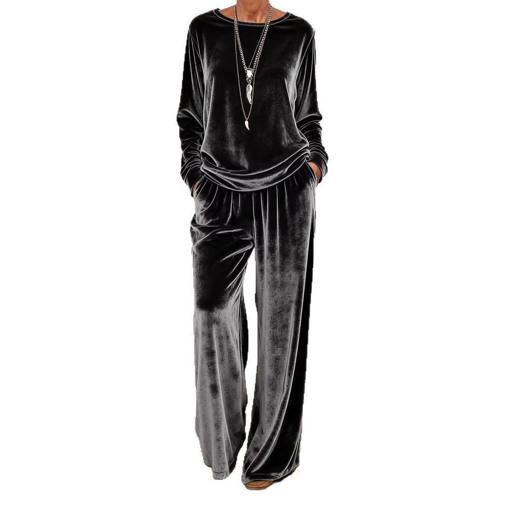 Stylish Minimalist And Relaxed Fit Womens Long Sleeve Set