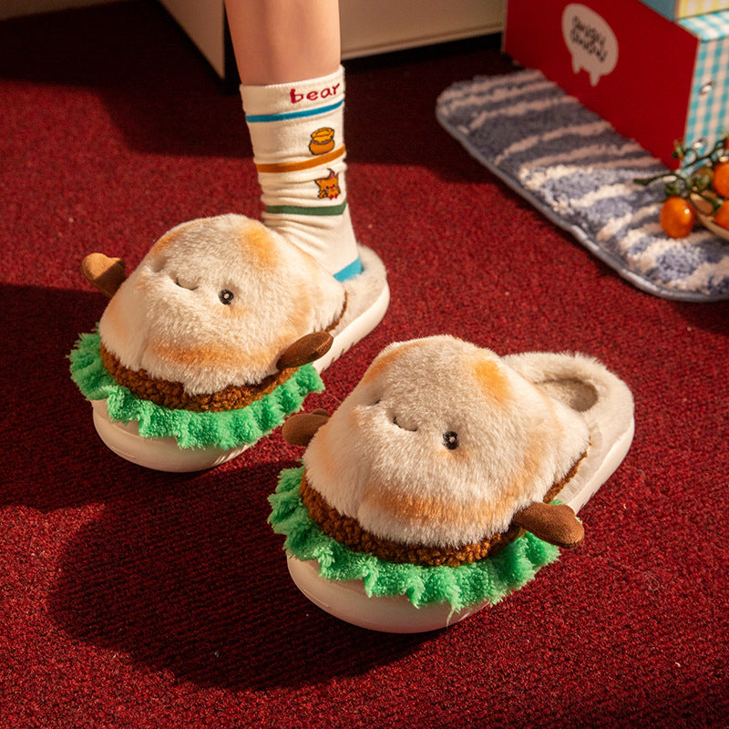New Indoor Home Cute Cotton Slippers Women