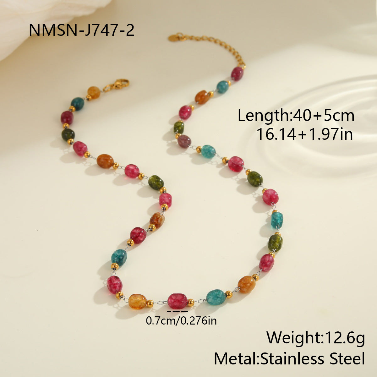 Personality Dopamine Natural Stone Necklace Female