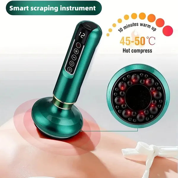 Body Gua Sha Scraping Massager. 12 Level Electric Vacuum Cupping Massager, Rechargeable And Cordless. Perfect For Halloween, Christmas And Birthday Gifts