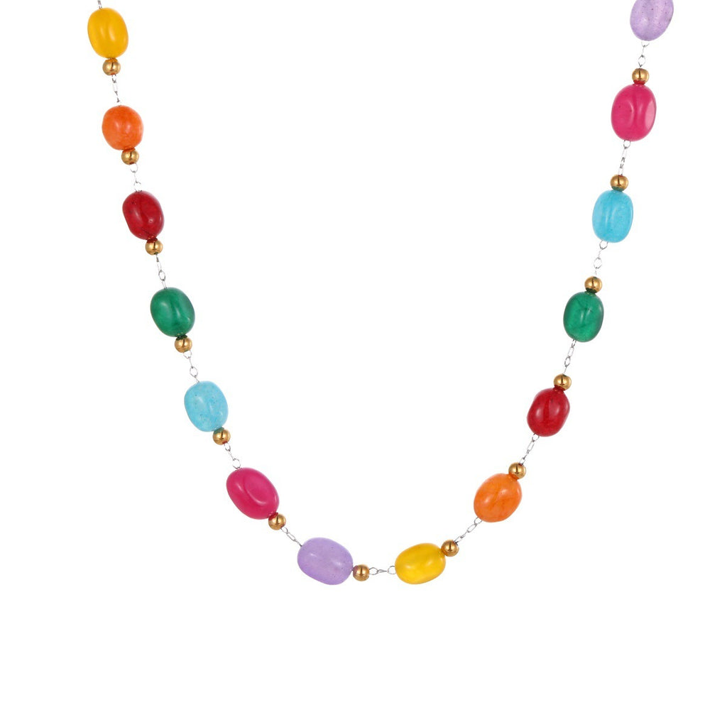 Personality Dopamine Natural Stone Necklace Female