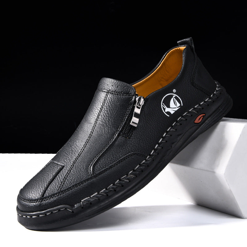 Mens Lace-up Leather Outdoor Casual Shoes