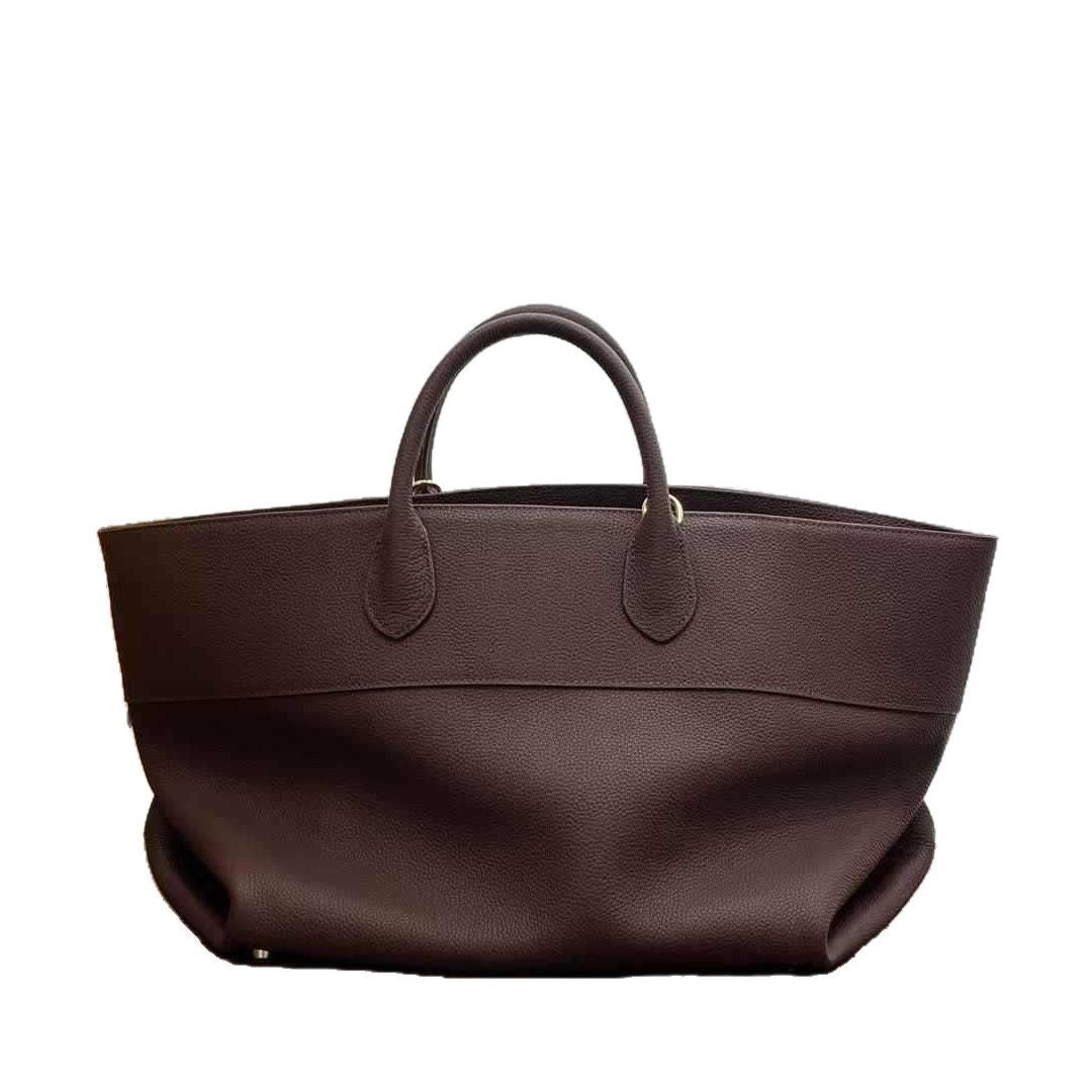 Simple Crossbody First Layer Cowhide Large Capacity Totes