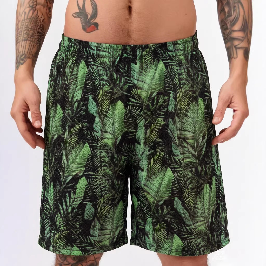 Men's Printed Loose-Fitting Beach Shorts