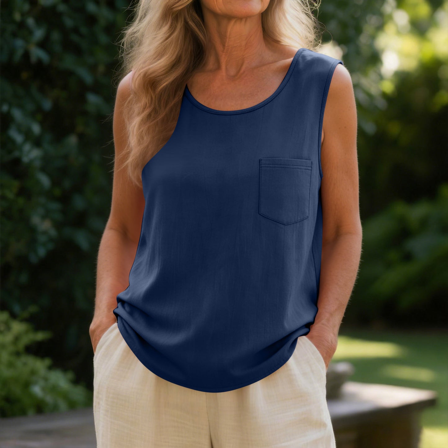 Women's Casual Loose Fashion Cotton And Linen Vest