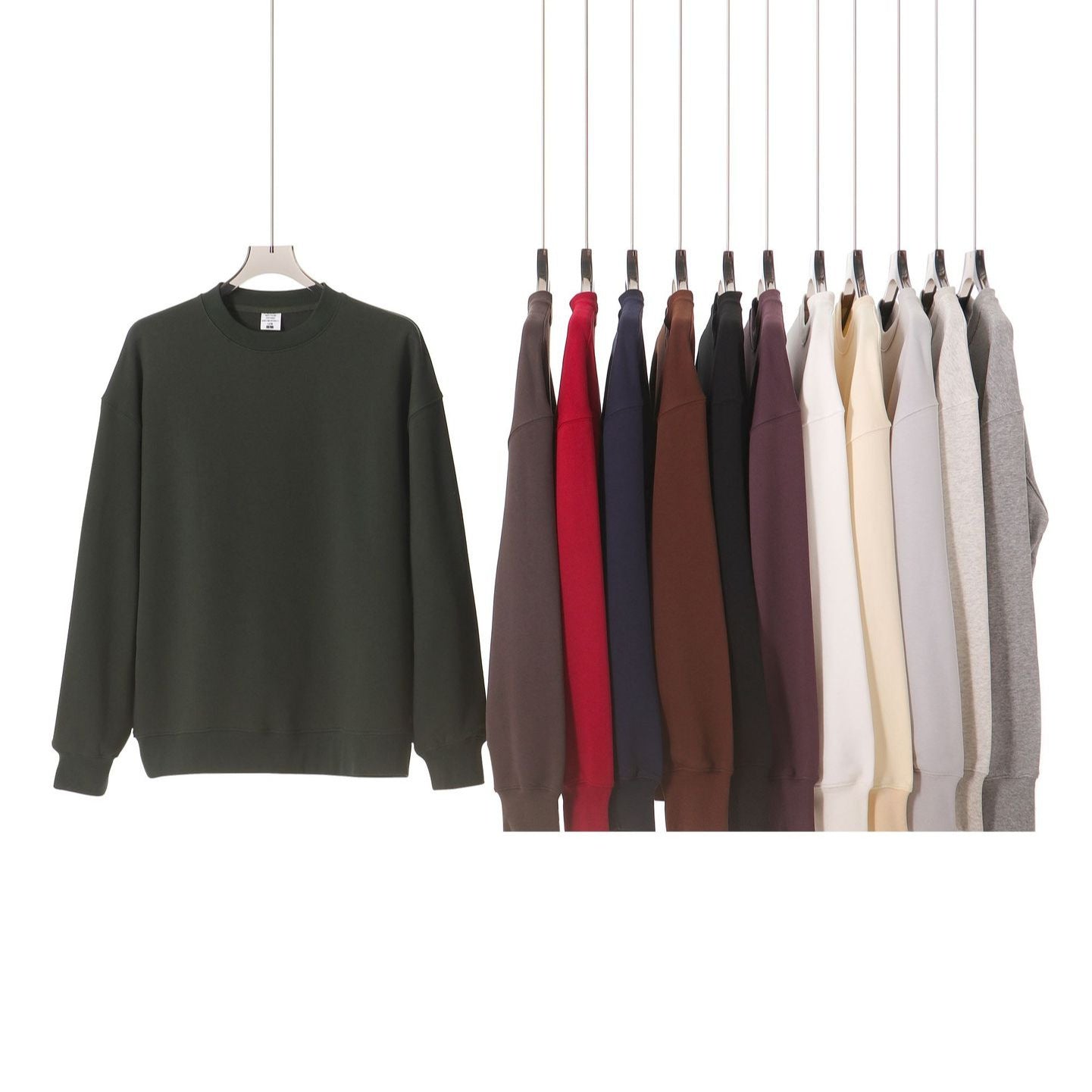 Men's Hooded Double-pull Zipper Sweater