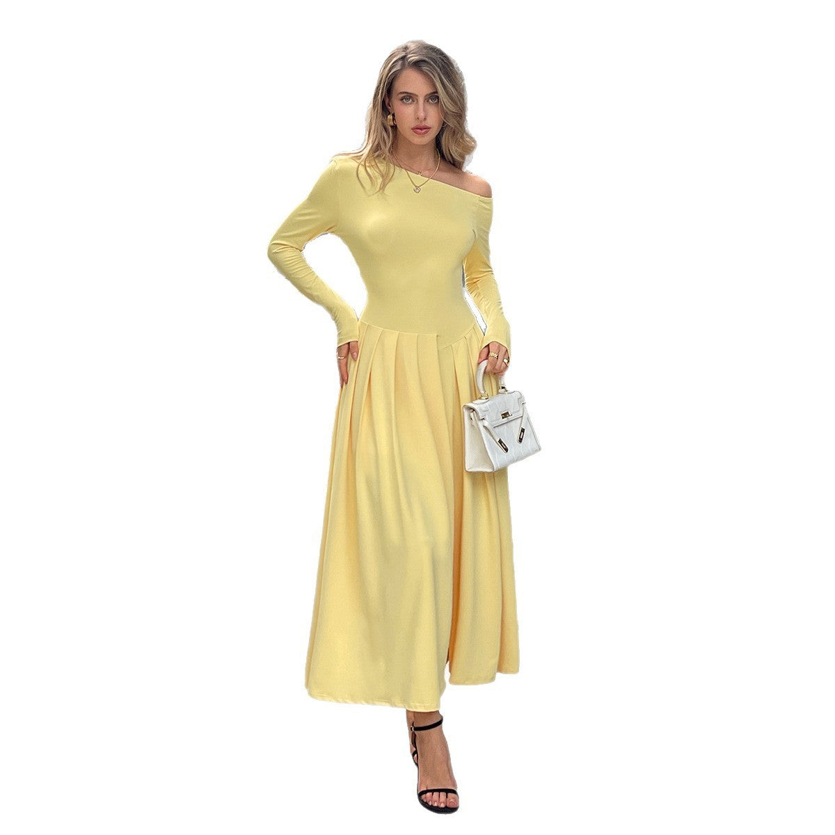 Women's High Waist Long Skirt Dress