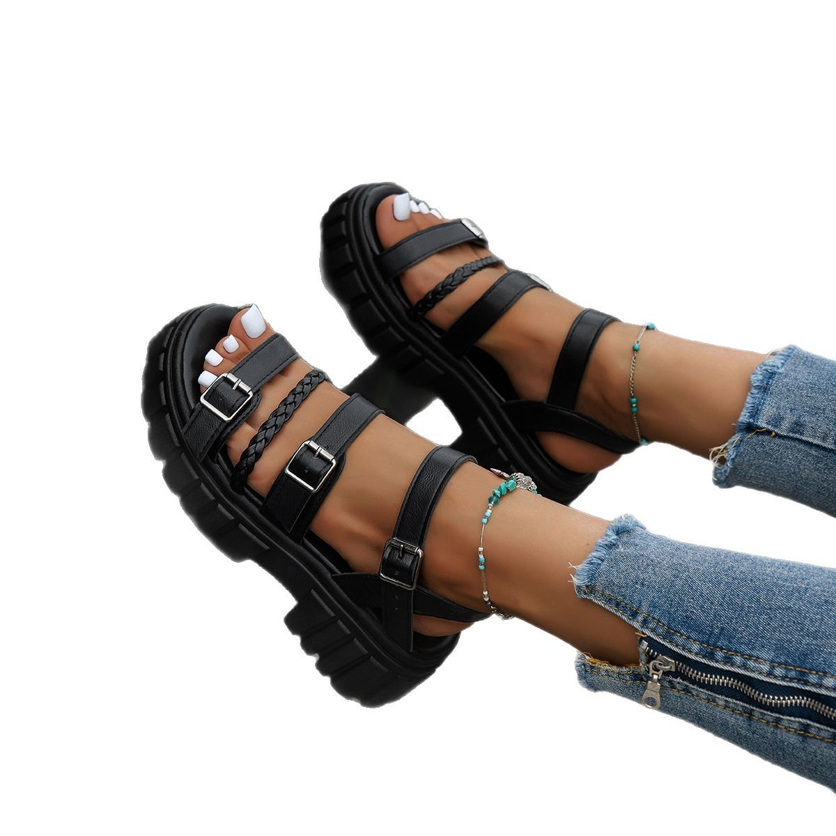Women's Sponge Cake Thick-soled Open-toe Sandals