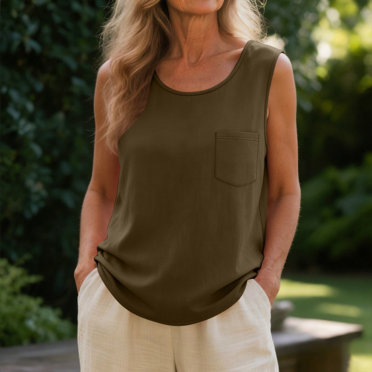 Women's Casual Loose Fashion Cotton And Linen Vest